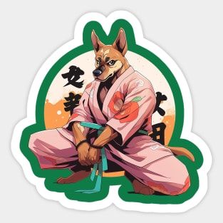 karate dog Sticker